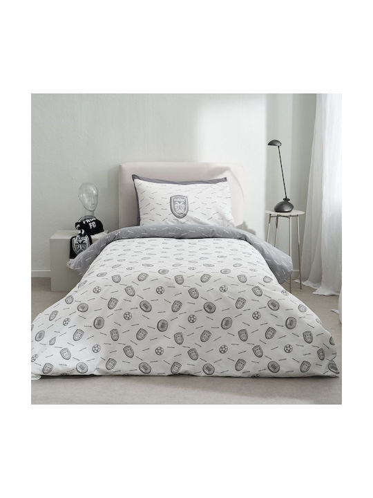 Vesta Home Set Single Cotton Sheets Kids Paok02 Gray 170x260cm 3 Pieces