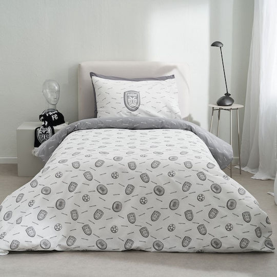 Vesta Home Сет Детски Спални Комплекти Единични Памучни Kids Paok02 Сив 170x260см 3 Бройки