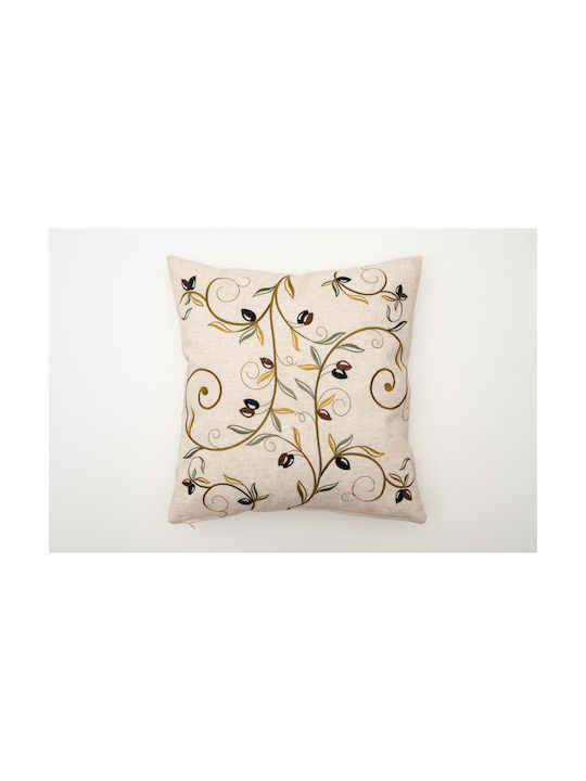 F&L Decorative Pillow Case Khaki 45x45cm