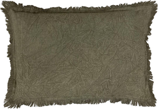 Възглавница За Диван От 100% Памук Каки 40x60см