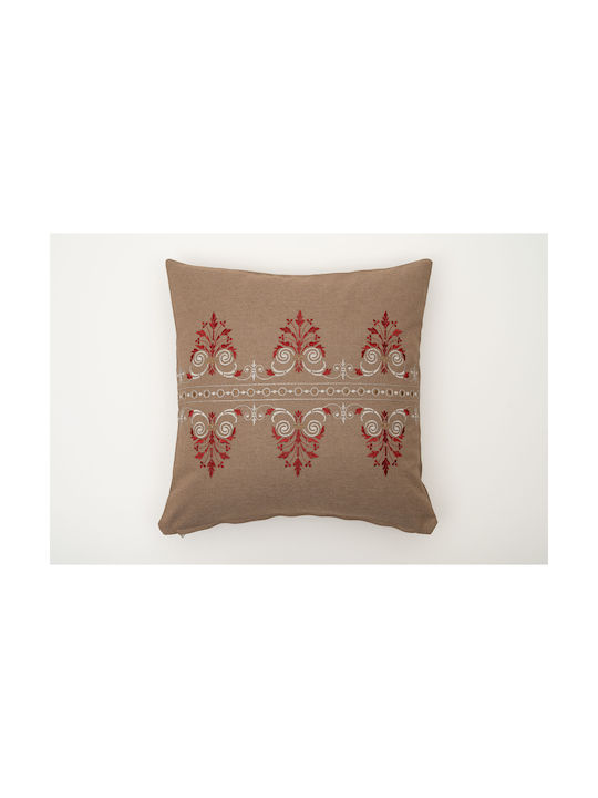 F&L Decorative Pillow Case Brown 45x45cm