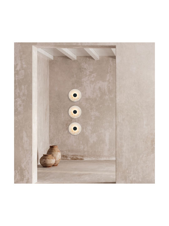 Zambelis Lights Lamp Wall with Integrated LED and Warm White Light Black