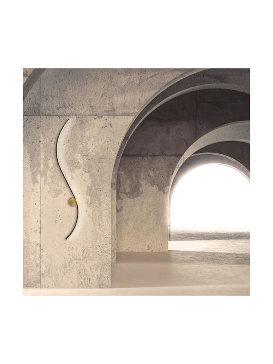 Zambelis Lights Lamp Wall with Integrated LED and Warm White Light Black