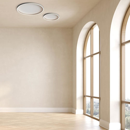 Zambelis Lights Ceiling Mount Light Silver with Integrated LED