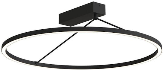 Zambelis Lights Πλαφονιέρα Οροφής Μαύρη με Ενσωματωμένο LED