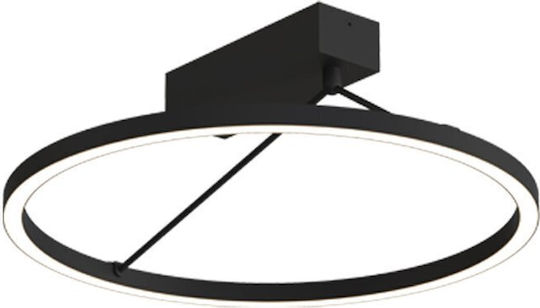 Zambelis Lights Πλαφονιέρα Οροφής Μαύρη με Ενσωματωμένο LED