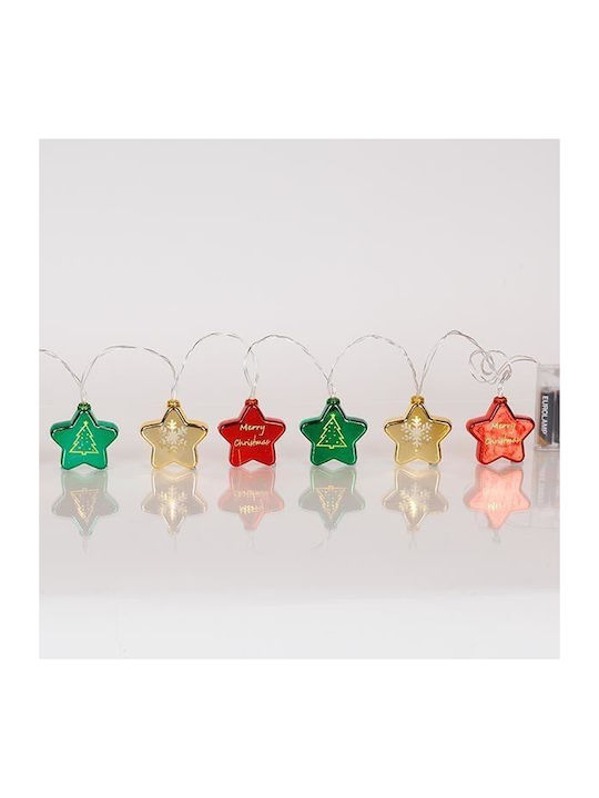 10 Lights LED 0.9m. Multicolor Battery in Strin...