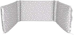 Baby Star Crib Bumpers Classic Inside Grey With White Stars