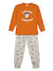 Minerva Kids Winter Orange Pajamas Penguin