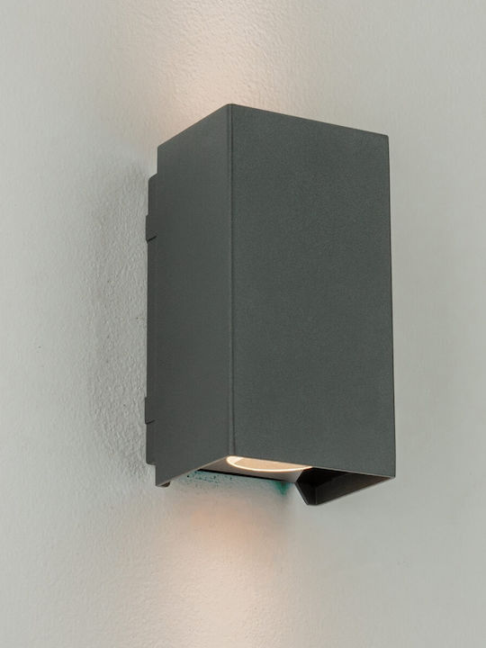 Zambelis Lights Επιτοίχιο Εξωτερικό Φωτιστικό LED IP65 με Θερμό Λευκό Φως Διπλής Δέσμης