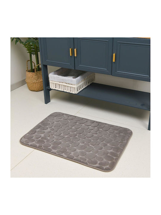 Inter Ceramic Non-Slip Bath Mat Memory Foam Beige 71x51cm