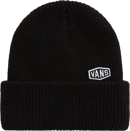 Cuff Beanie Unisex Σκούφος Πλεκτός σε Μαύρο χρώμα