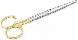 Medical Scissors Metzenbaum Gold Handle Straight Tc 12cm