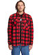 Bowered Fleece Long Sleeve Checked Shirt Light Red
