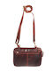 Leder Damentasche Schultertasche Braun