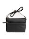 Leder Damentasche Schultertasche Schwarz