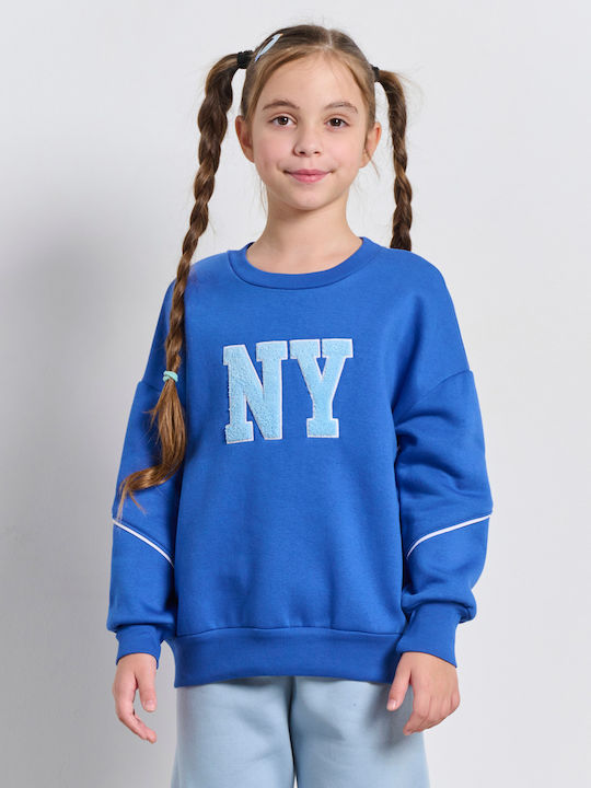 BodyTalk Fleece Παιδικό Φούτερ Μπλε