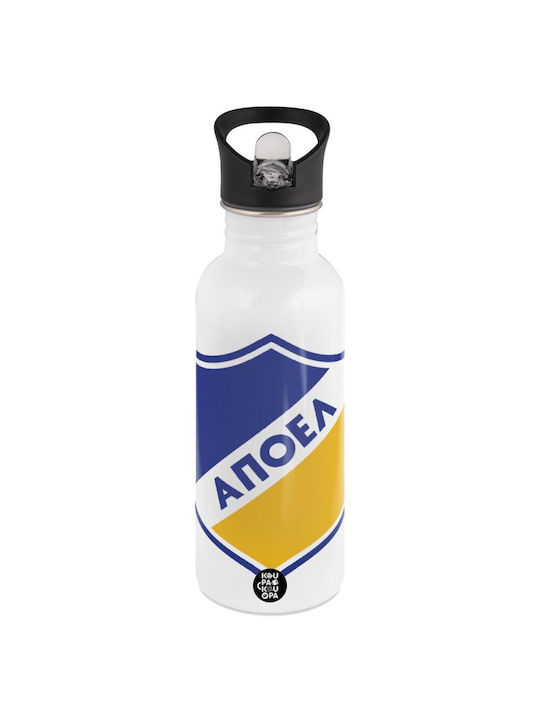 Koupakoupa Fc APOEL of Nicosia Water Bottle Stainless Steel 592ml White