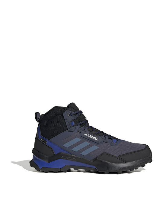 adidas Terrex Ax4 Mid Gtx Men's Hiking Boots Waterproof with Gore-Tex Membrane Blue