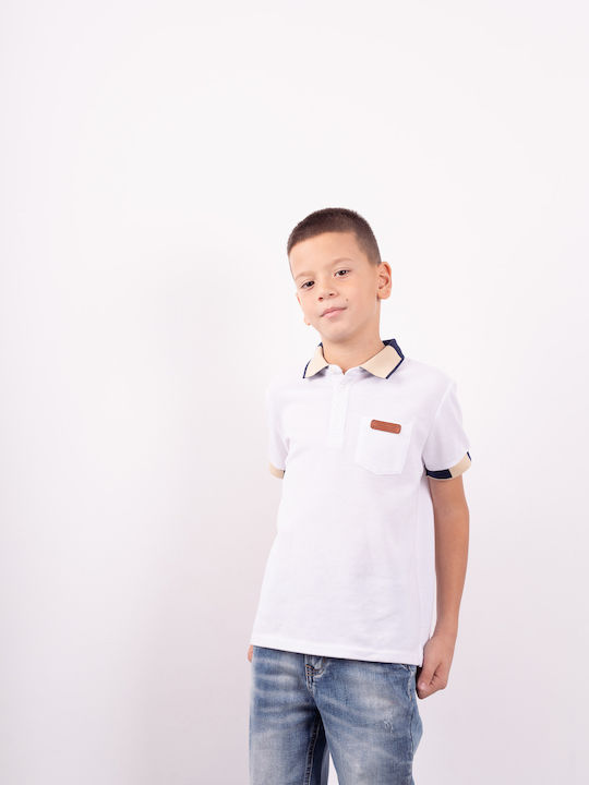 Kinderpolo Kurzarm Weiß