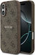 Pu 4g Umschlag Rückseite Synthetisches Leder / Kunststoff / Silikon Braun (iPhone 17)