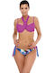 Set Bikini Push Up Floral Μωβ