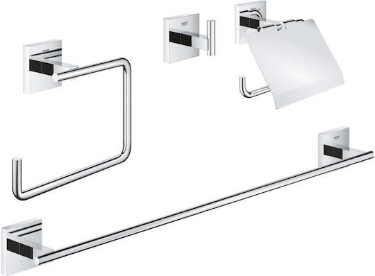 Grohe Επιτοίχιο Σετ Αξεσουάρ Μπάνιου Μεταλλικό Γκρι 4τμχ