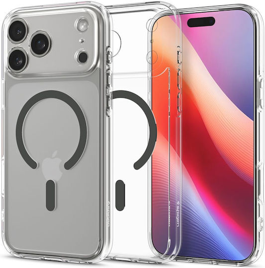 Spigen Ultra Hybrid MagFit Umschlag Rückseite Kunststoff / Silikon Clear Graphite (iPhone 17 Pro)