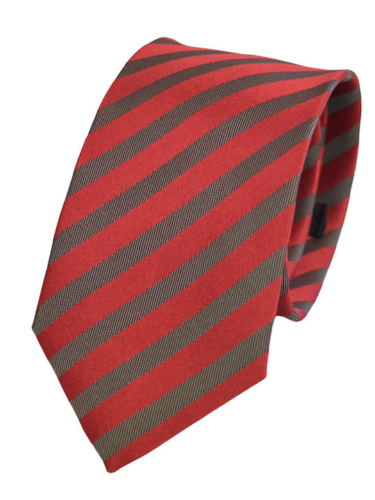 Makis Tselios Fashion Men's Tie Silk Printed in Red Color