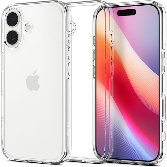 Spigen Ultra Hybrid Umschlag Rückseite Kunststoff / Silikon 1.2mm Crystal Clear (iPhone 17)