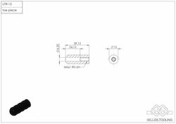 Gilles Foot Peg Μοτοσυκλέτας in Black Color UTR-15-B