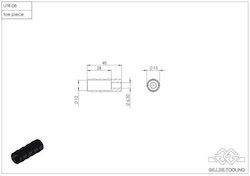 Gilles Foot Peg Μοτοσυκλέτας in Black Color UTR-08-B