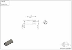 Gilles Foot Peg Μοτοσυκλέτας in Black Color UTR-09-B