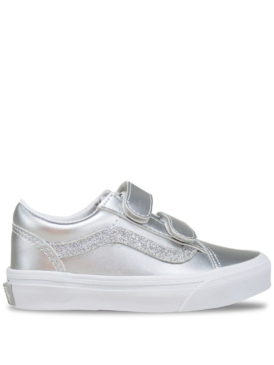 Vans Old Skool V Παιδικά Sneakers με Σκρατς Γκρι