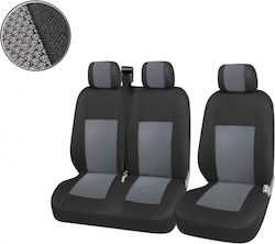 Huse Scaune Auto Țesătură Poliester Coperte Frontale 2+1 Piese Gri Mercedes Sprinter Vito VW Crafter T5 Ford Transit Peugeot Iveco