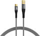 EFB Regular USB 2.0 Cablu USB-C bărbătesc - USB-A 60W Gri 2m