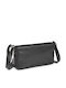Leder Damentasche Schultertasche Schwarz