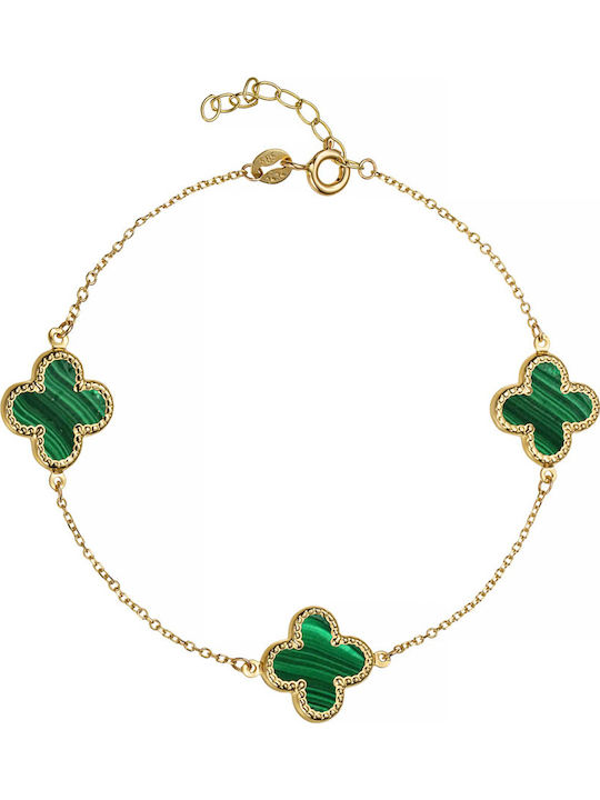 Women's Bracelet with design Flower made of Gold 14K