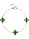 Women's Bracelet with design Flower made of Gold 14K