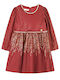 Children's Dress Long Sleeve Tulle Bordeaux