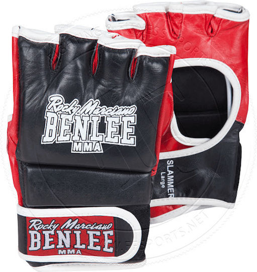 Benlee Leather Mma Sparring Gloves Slammer Black S