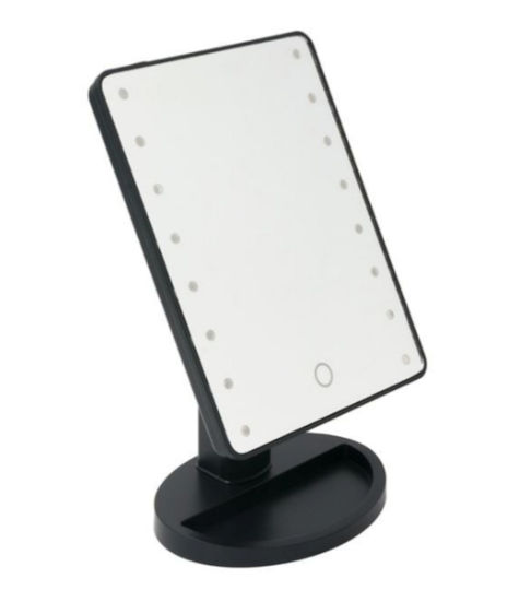 Makeup Mirror with Light 17x27cm Black