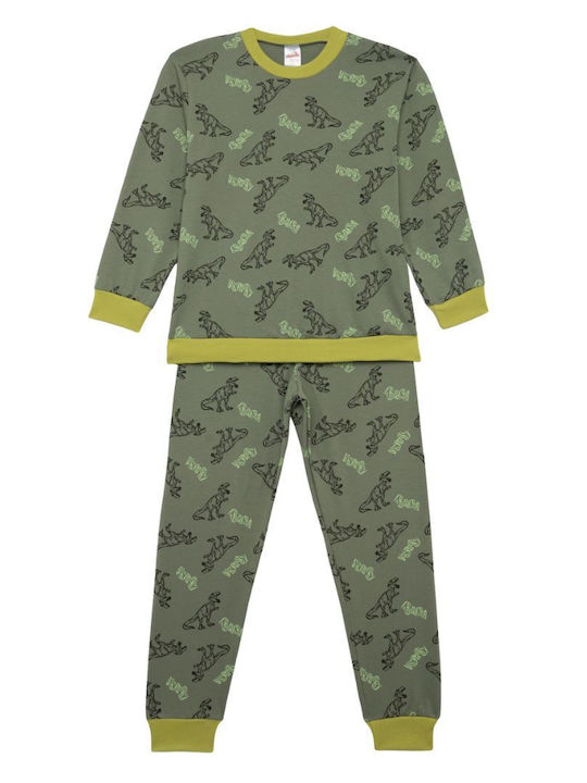Minerva Kinder Schlafanzug Khaki Roar Roar