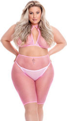 sexy dessous pink Sexy Dessous für Damen, dreiteilige Unterwäsche, Kette, Hals, Taille,  schweres Handwerk, sexy Dessous Dessous Mit Halsband (Hot Pink, XXL) :  Amazon.de: Fashion main image 1