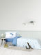 Nima Sheet Set Semi-double Cotton Blue 190x255cm 3pcs