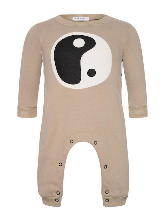Two In A Castle Body pentru Bebeluși Mânecă lungă Beige