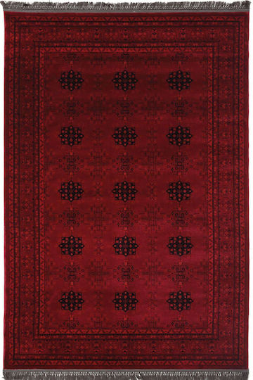 Royal Carpet Afgan 8127 240x350cm Handgefertigter Burgunder Wohnzimmer Teppich