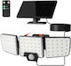 Lampa Montat pe perete Lampă Solară 1000lm Alb Rece 6500K cu Senzor de Mișcare și Telecomandă IP65 25.9bucx10bucx8.9buccm