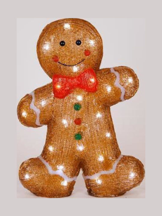 Eurolamp Illuminated Christmas Plastic Figure Candy Brown Height 37cm