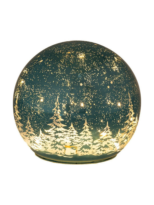 Iliadis Illuminated Christmas Glass Figure Ball Blue Length 12cm